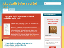 Tablet Screenshot of ako-zbalit-babu.com